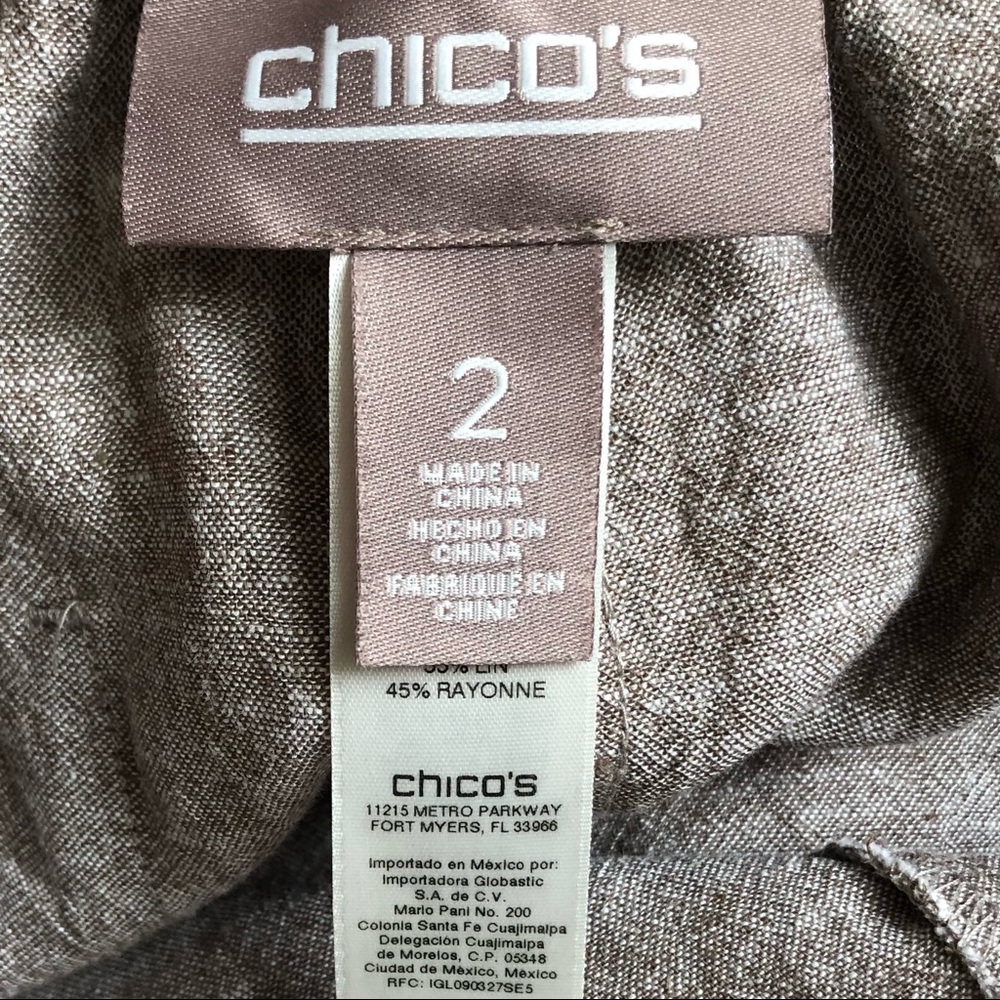 Chico’s Women’s Linen Blend Pants Sz L - Picture 5 of 7